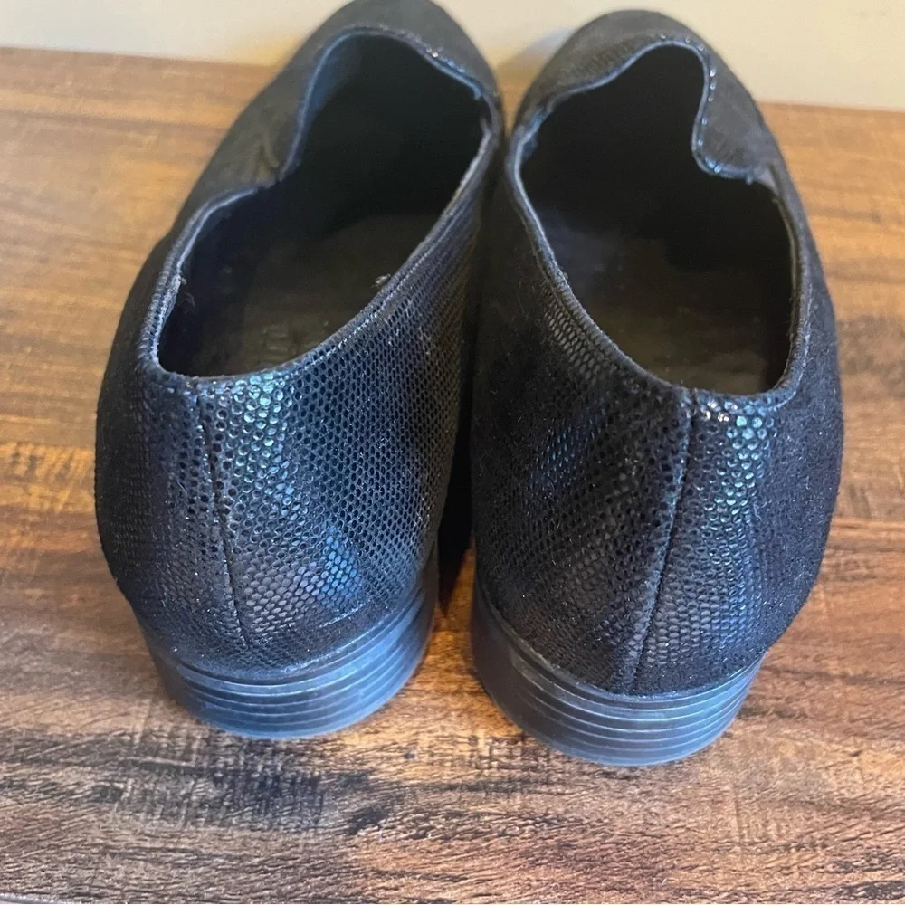 Munro AMERICAN Black Stretch Leather slip on Loafers shoes Woman’s 8